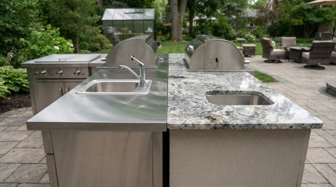 Stainless Steel vs Granite Outdoor Counters: A Complete 2026 Guide