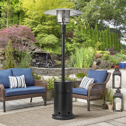 3-Pack 48,000 BTU Freestanding Propane Patio Heater — Black Metal