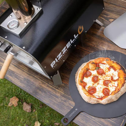 Portable Pellet Pizza Oven Outdoor Pizza Ovens Wood Fired Pizza Oven Included Pizza Stone, Pizza Peel 12 In. - Black