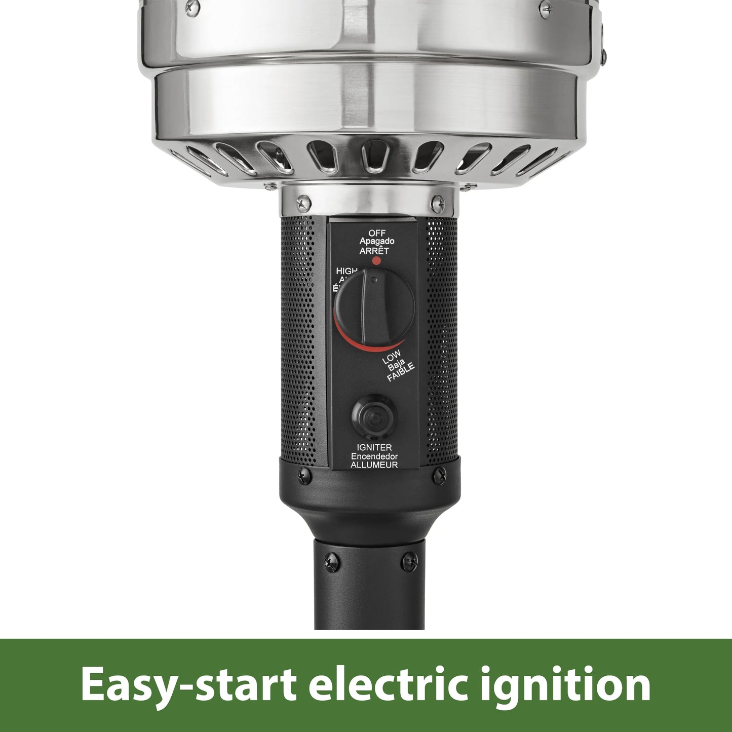 3-Pack 48,000 BTU Freestanding Propane Patio Heater — Black Metal