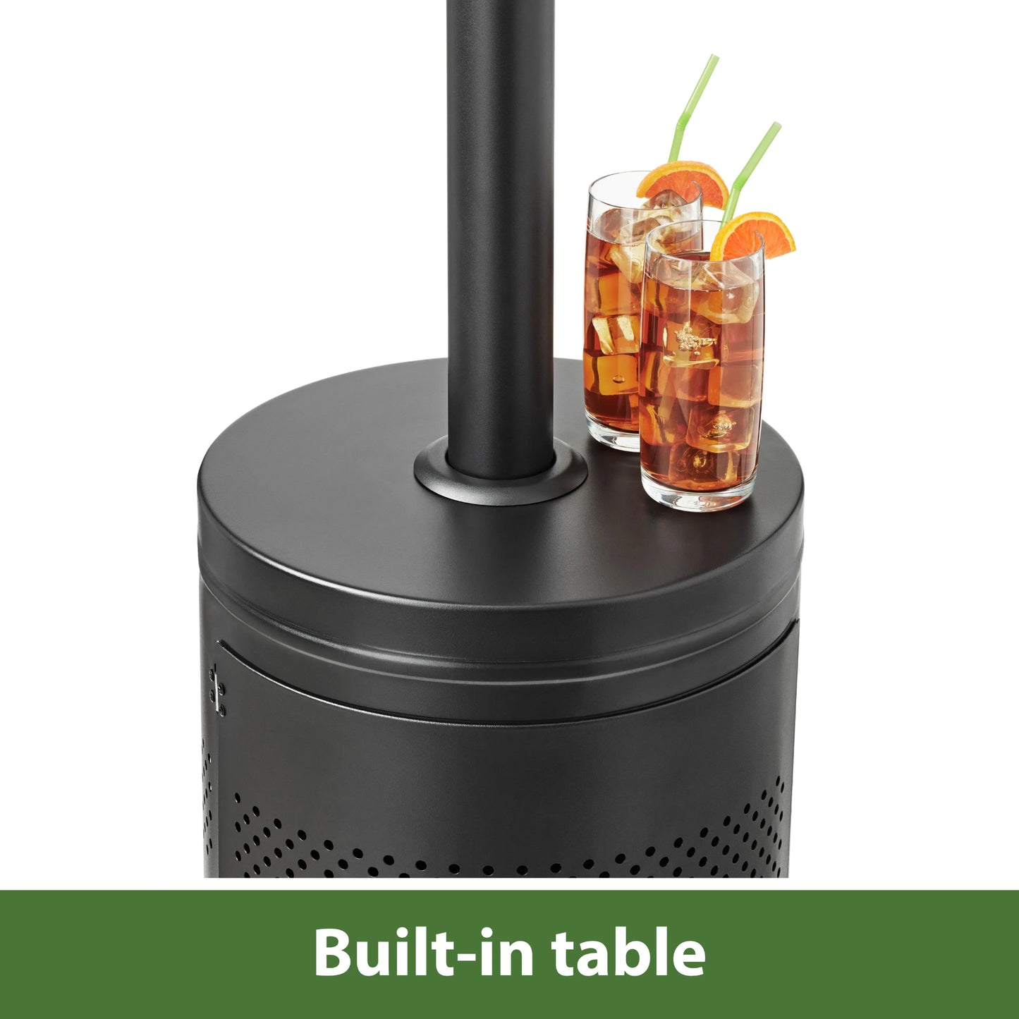 3-Pack 48,000 BTU Freestanding Propane Patio Heater — Black Metal