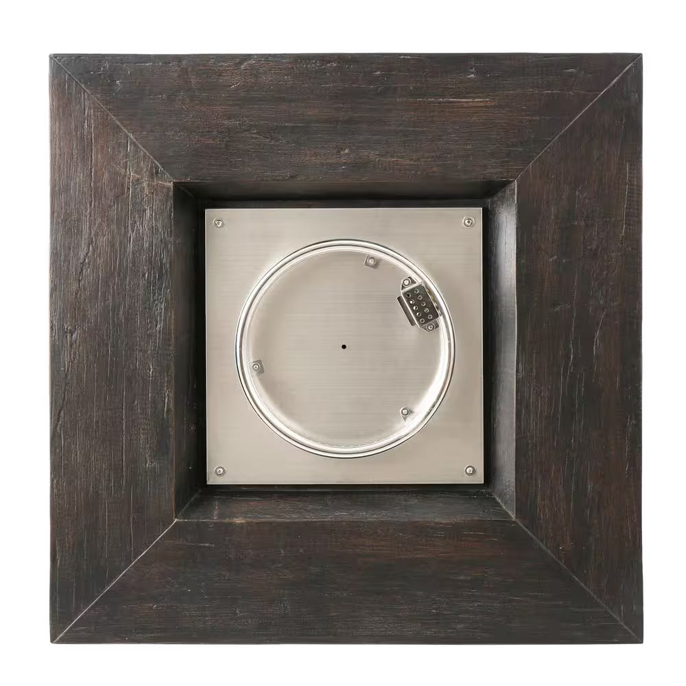 Anchorage Wood Finish Square Gas Outdoor Patio Fire Pit