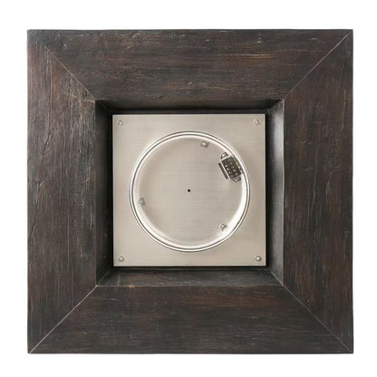 Anchorage Wood Finish Square Gas Outdoor Patio Fire Pit