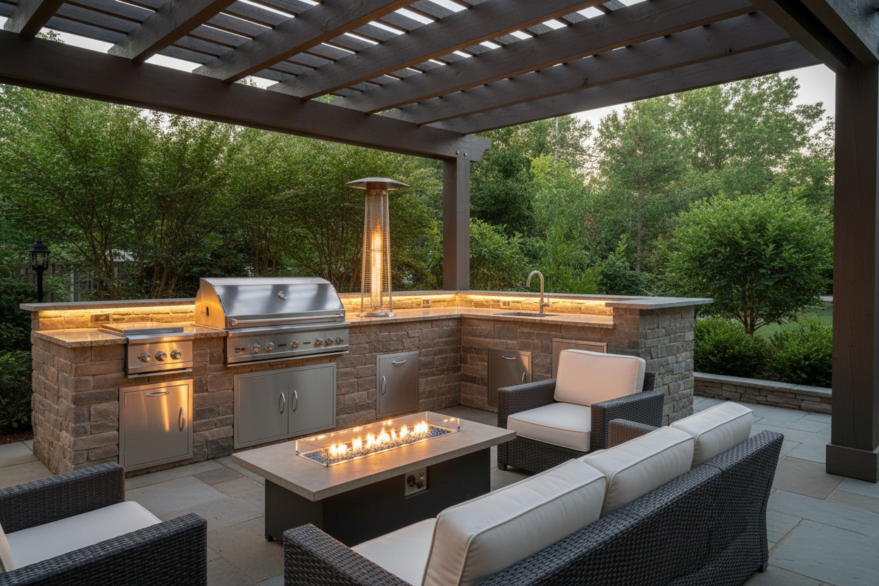 Slideshow Image 2 - Outdoor Kitchen Entertainment Space